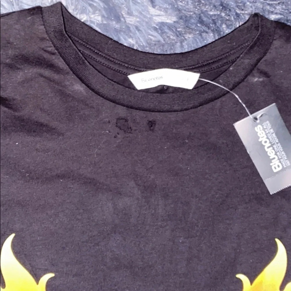 NWT bluenotes black fire crop top S - Picture 6 of 14
